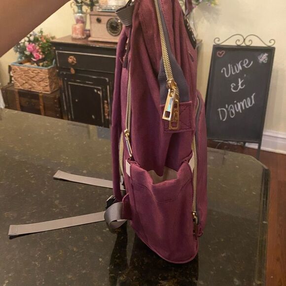 LeQueen Mauve Diaper Mommy Backpack - Picture 4 of 15